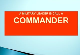 Introduction to military leadership | PPT