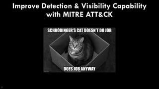 Improve Detection & Visibility Capability
with MITRE ATT&CK
21
 