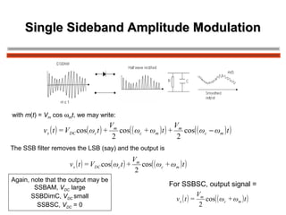 Modulation Filtering Sidebands Introduction to modulation and demodulation | PPT