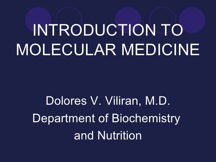 Introduction To Molecular Medicine Feu 2