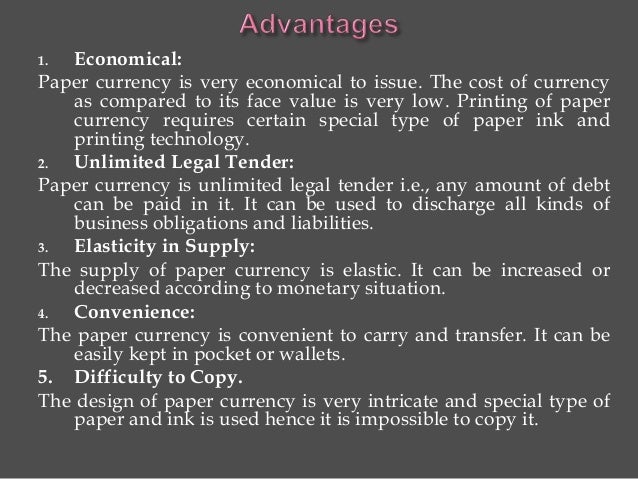 Introduction of currency