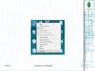 2701/06/19 Introduction to MongoDB
 