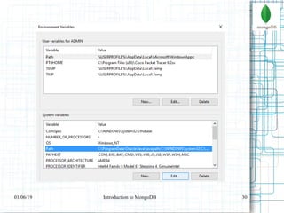 3001/06/19 Introduction to MongoDB
 