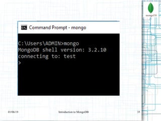 3501/06/19 Introduction to MongoDB
 