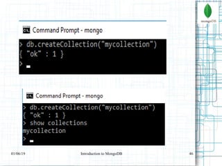 4601/06/19 Introduction to MongoDB
 