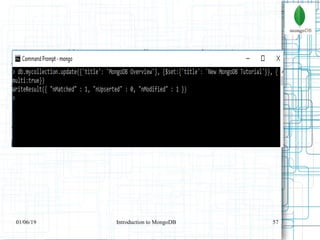 5701/06/19 Introduction to MongoDB
 