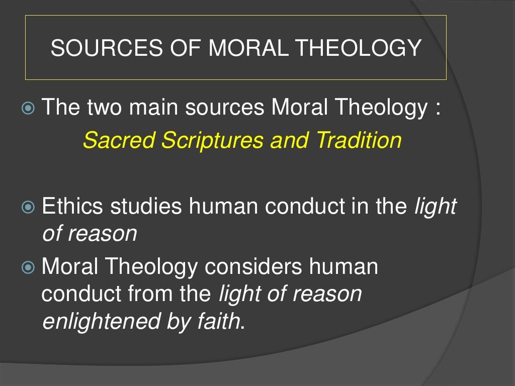 Introduction to moral theology