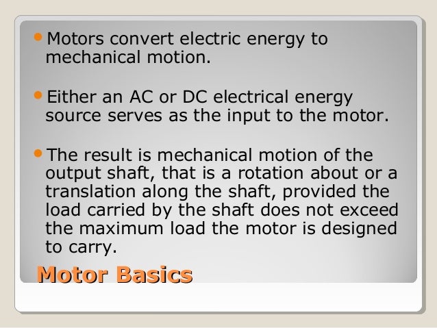 Introduction to motors