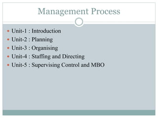 Introduction to Management Process | PPTX | Business Administration ...