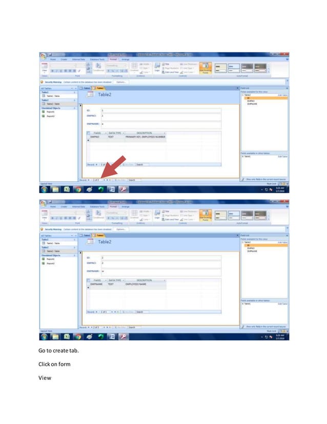 Introduction to ms access | DOCX