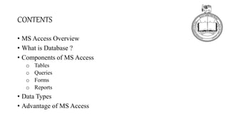 Introduction To Ms Access and Databases.pptx