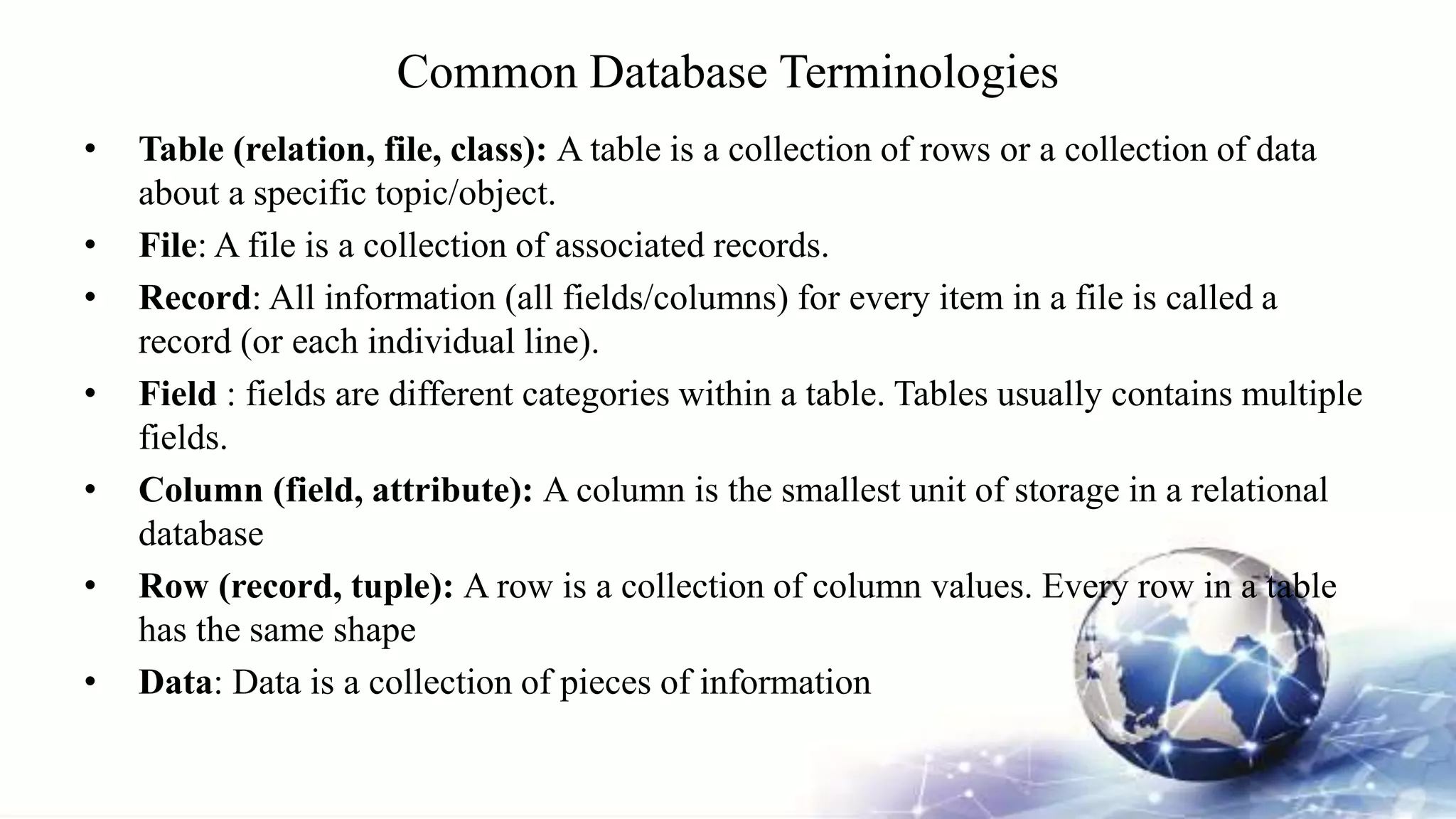 Introduction to ms access database | PPTX