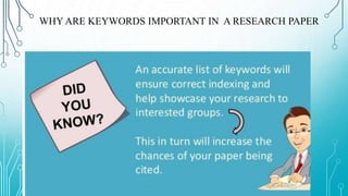WHY ARE KEYWORDS IMPORTANT IN A RESEARCH PAPER
 
