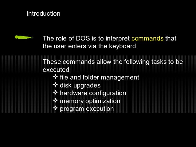 Introduction to ms dos