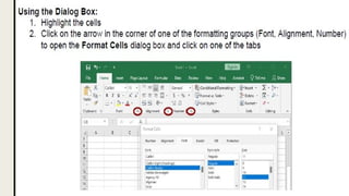Introduction to MS Excel is an application software from MS Office ...