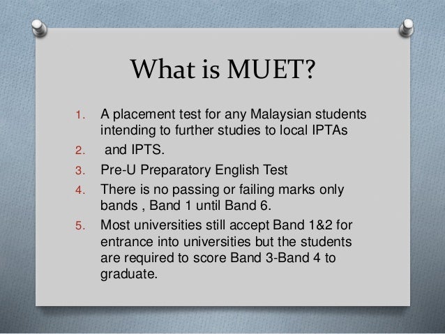 INTRODUCTION TO MUET FOR LOWER 6 ORIENTATION WEEK