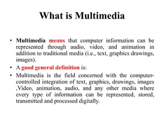 Introduction to multimedia | PPT
