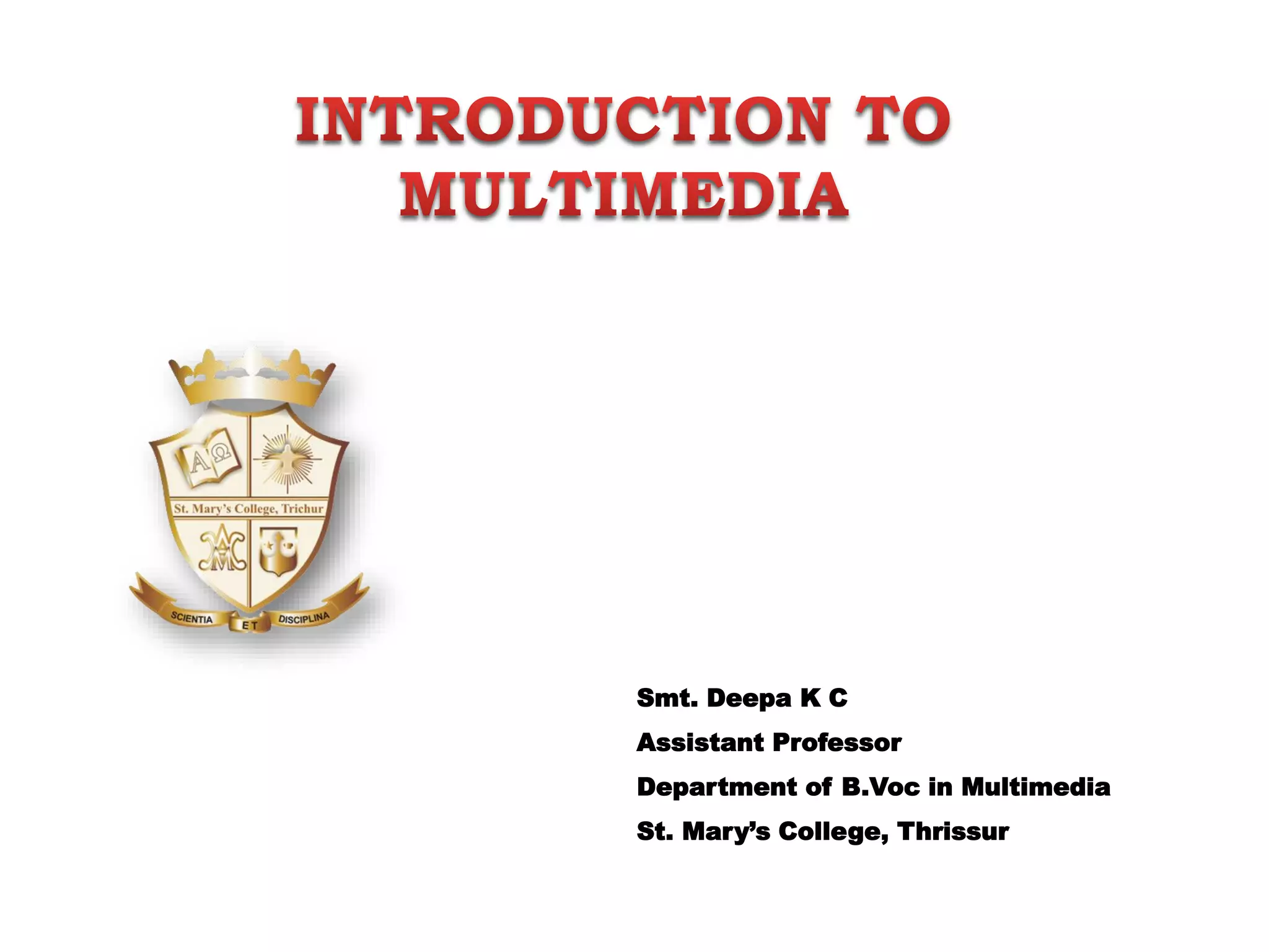Introduction to multimedia | PDF | Digital Audio | Computer Software ...