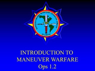 INTRODUCTION TO
MANEUVER WARFARE
Ops 1.2
 