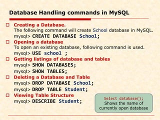 Introduction to MySQL and introduction to basic queries | PPT