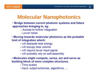 Molecular Nanophotonics
 