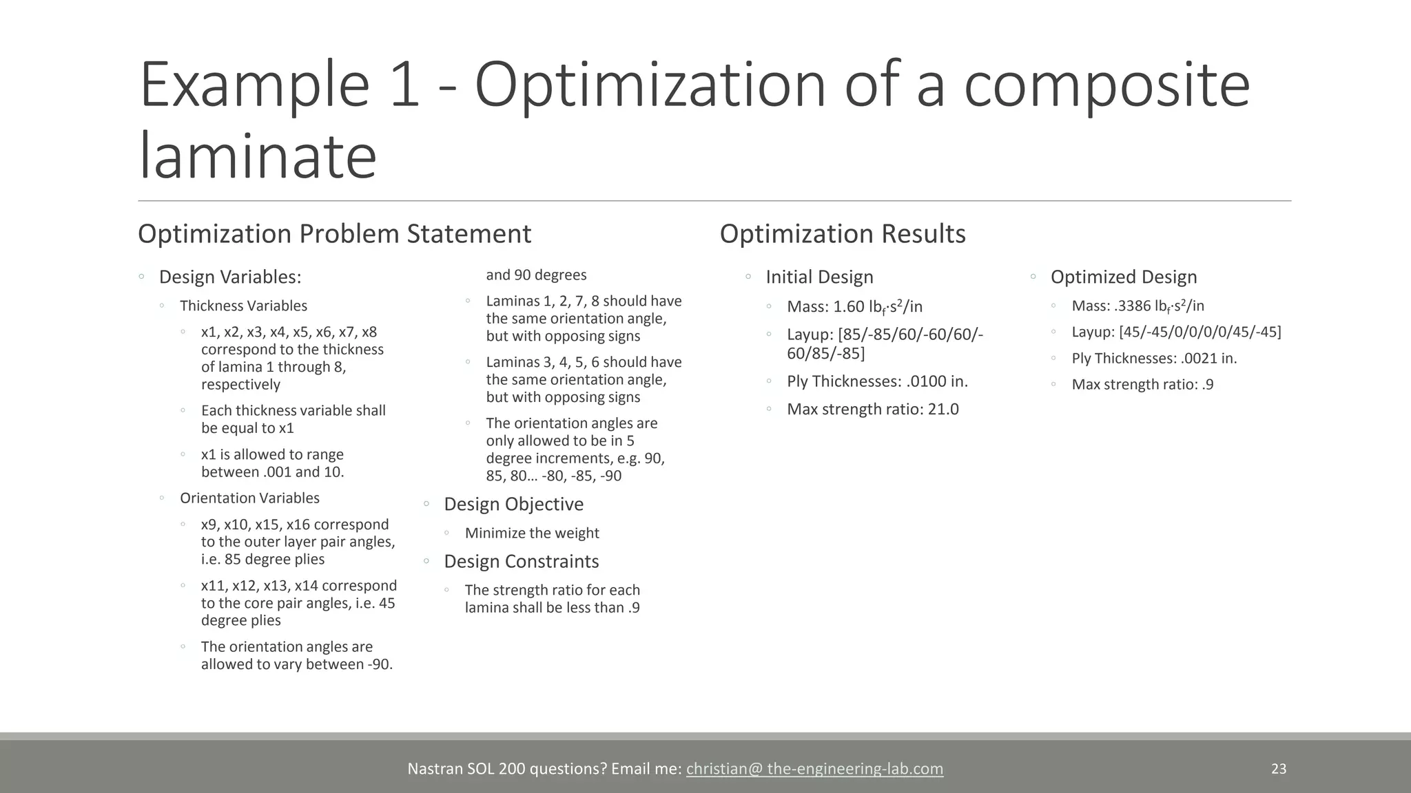 Introduction to Nastran SOL 200 Size Optimization | PDF