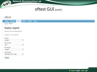 oftest GUI (cont.) 
 