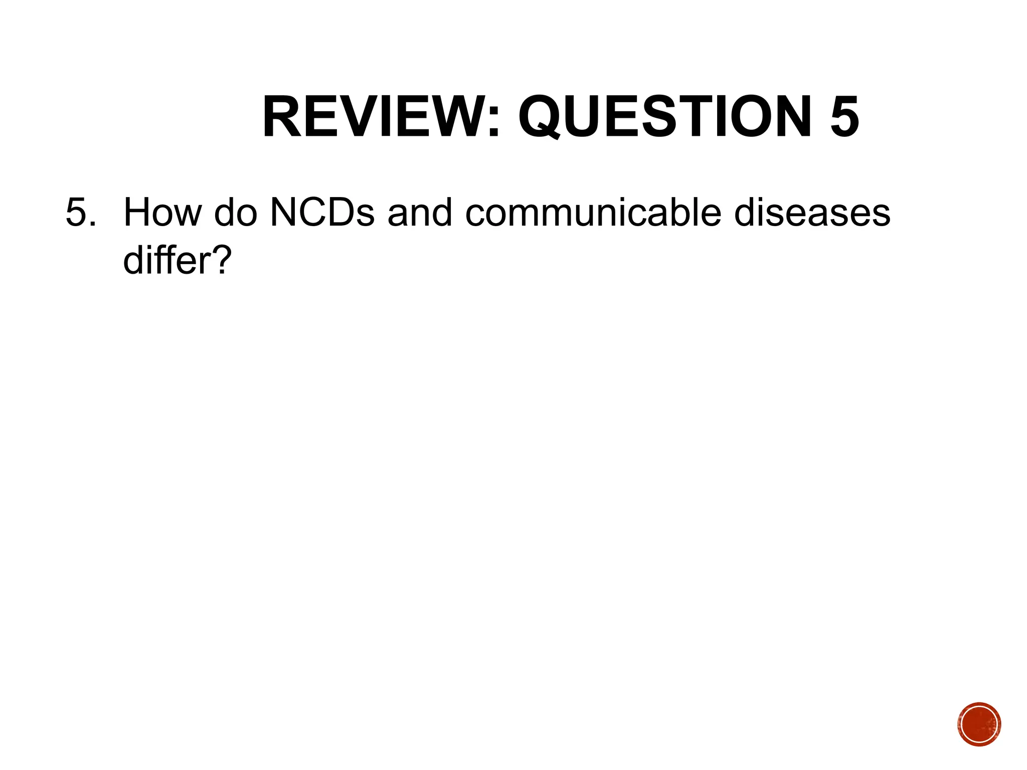 Non-Communicable Diseases and National Health Program (NCD) | PPT