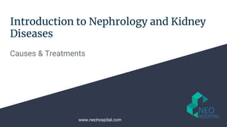 Introduction to Nephrology and Kidney
Diseases
Causes & Treatments
www.neohospital.com
 