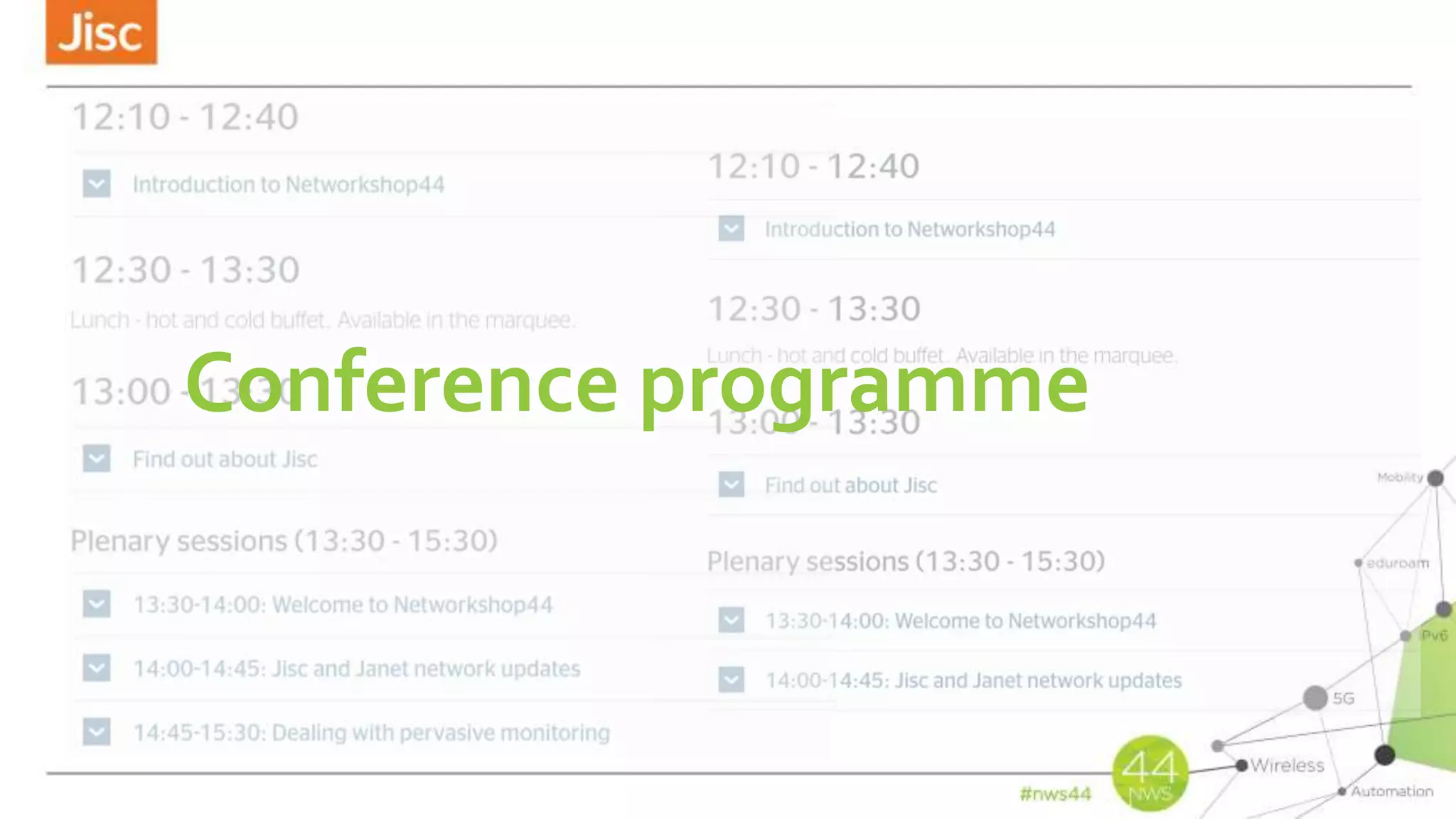 Conference programme
 