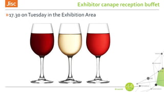 »17.30 onTuesday in the Exhibition Area
Exhibitor canape reception buffet
 