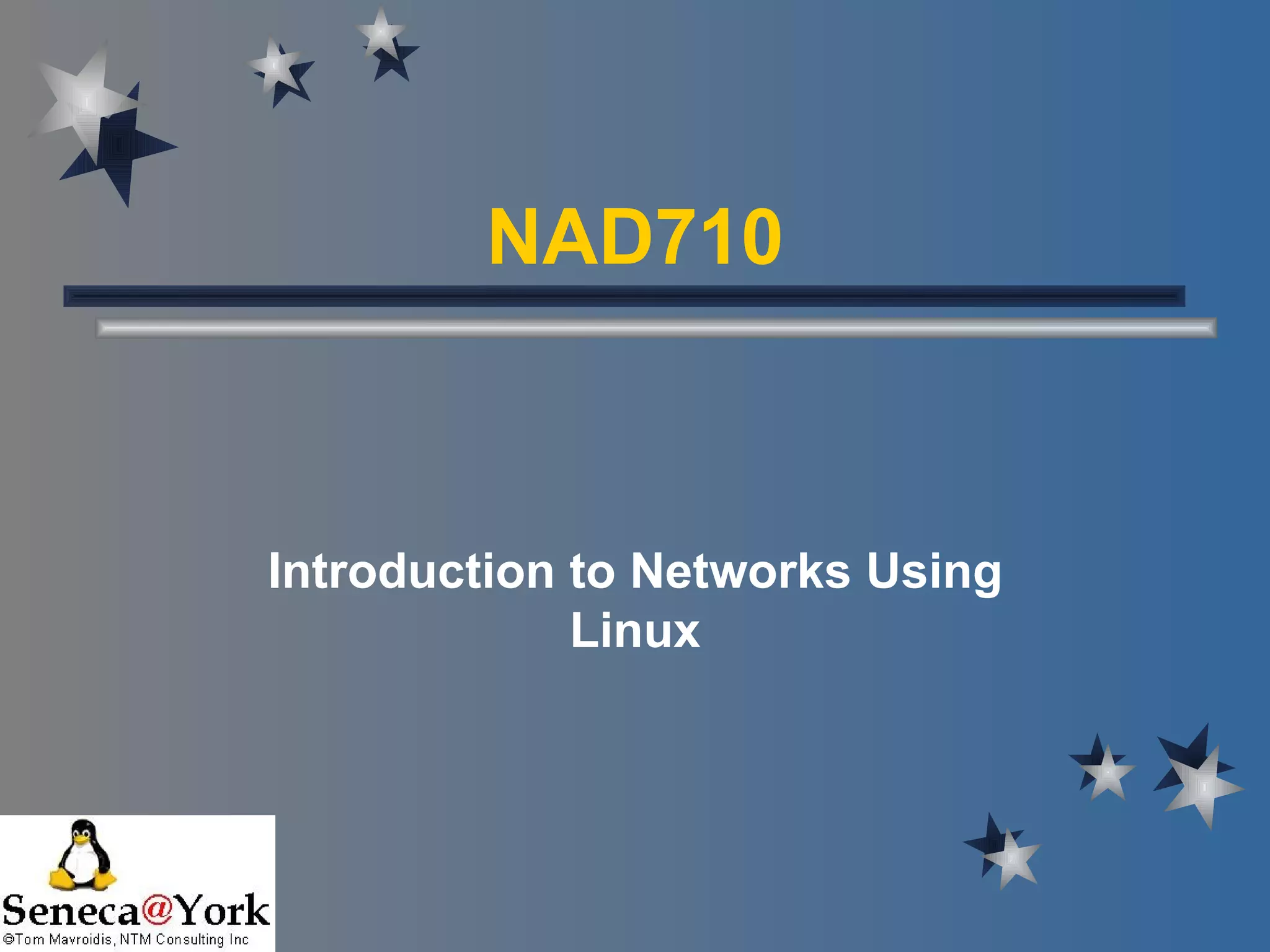 Introduction to networks using linux ppt