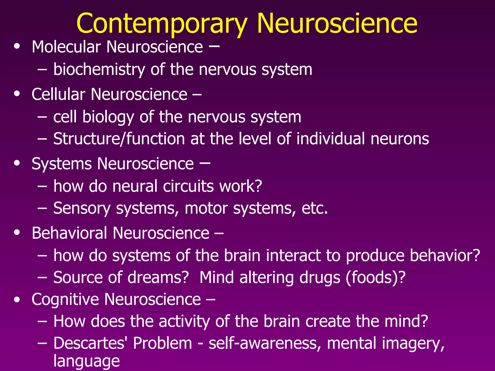 Introduction To Neuroscience | PPT | Brain and Nervous System Disorders ...