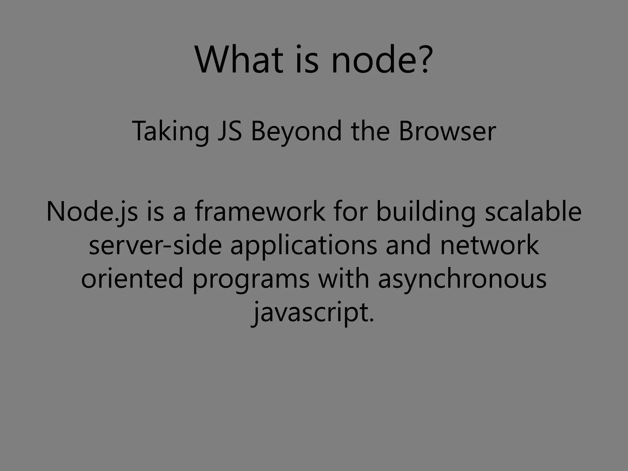 introduction to node.js