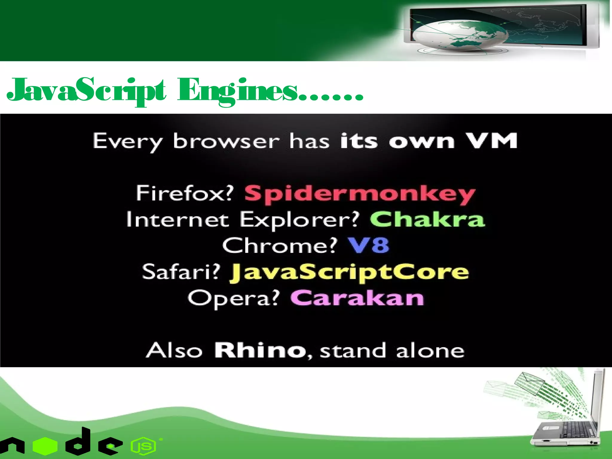 JavaScript Engines……
 