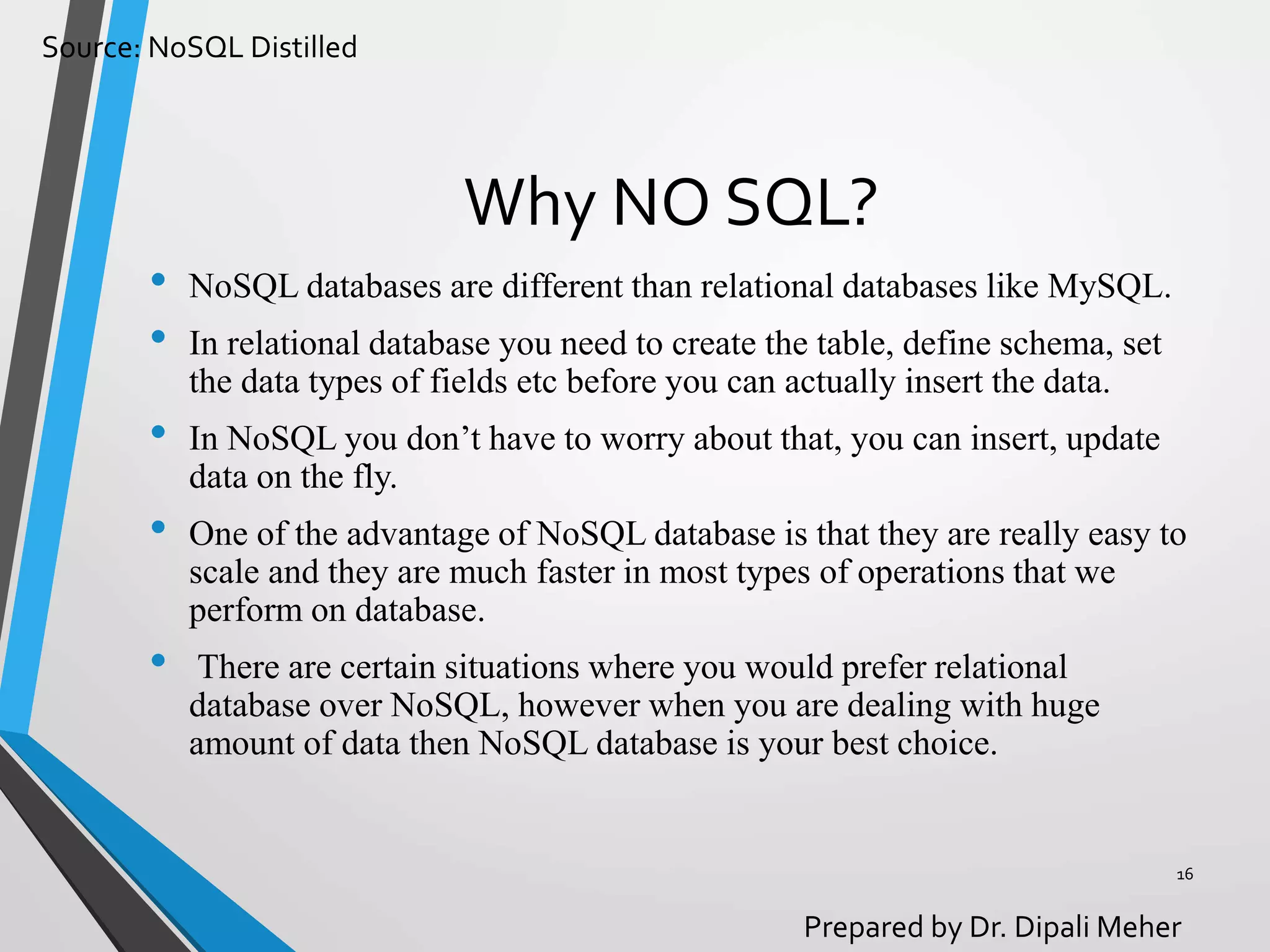 Introduction to NoSQL | PPTX | Databases | Computer Software and ...