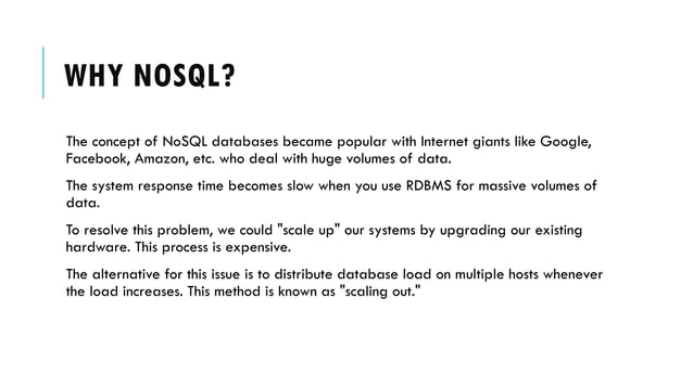 Introduction to NoSQL & Features of NoSQL.pptx