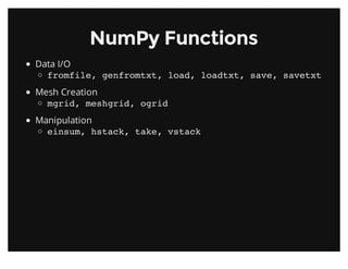 Introduction to NumPy (PyData SV 2013) | PPT