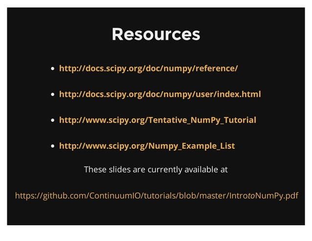 Introduction to NumPy | PDF