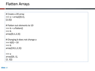 Introduction to numpy Session 1 | PPTX | Programming Languages | Computing