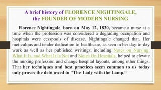 Introduction, Definition of Nursing and Role and Functions of Nurse 