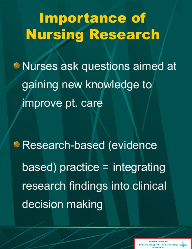 Introduction to nursing research