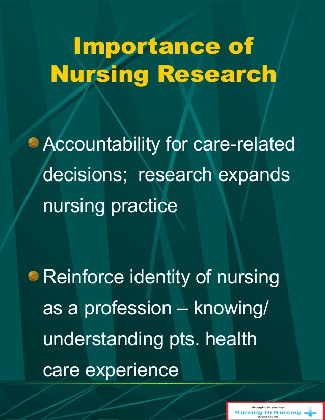 Introduction to nursing research