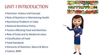 Introduction to Nutrition for F.Y B.sc Nursing , F.Y PB.B.sc Nursing, GNM Students. (By. Selesty Christian)