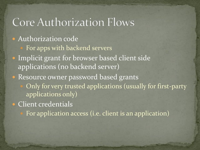 Introduction to OAuth 2.0 - Part 1 | PPT