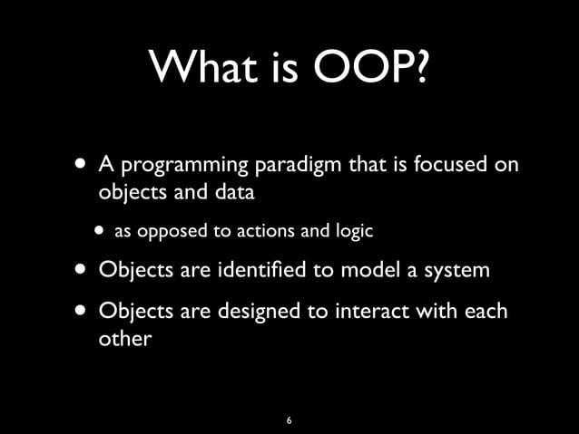 Introduction to Object Oriented Programming & Design Principles | PPT