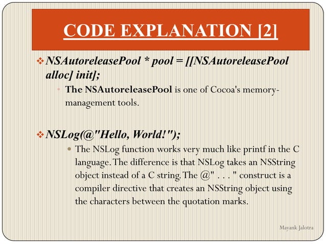 Introduction to objective c | PPT