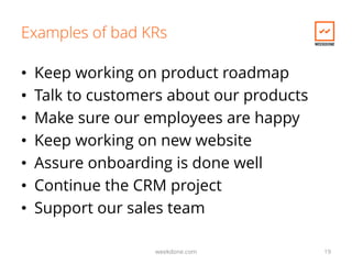 Introduction to Objectives and Key Results. The Basics & FAQ of OKRs. | PDF