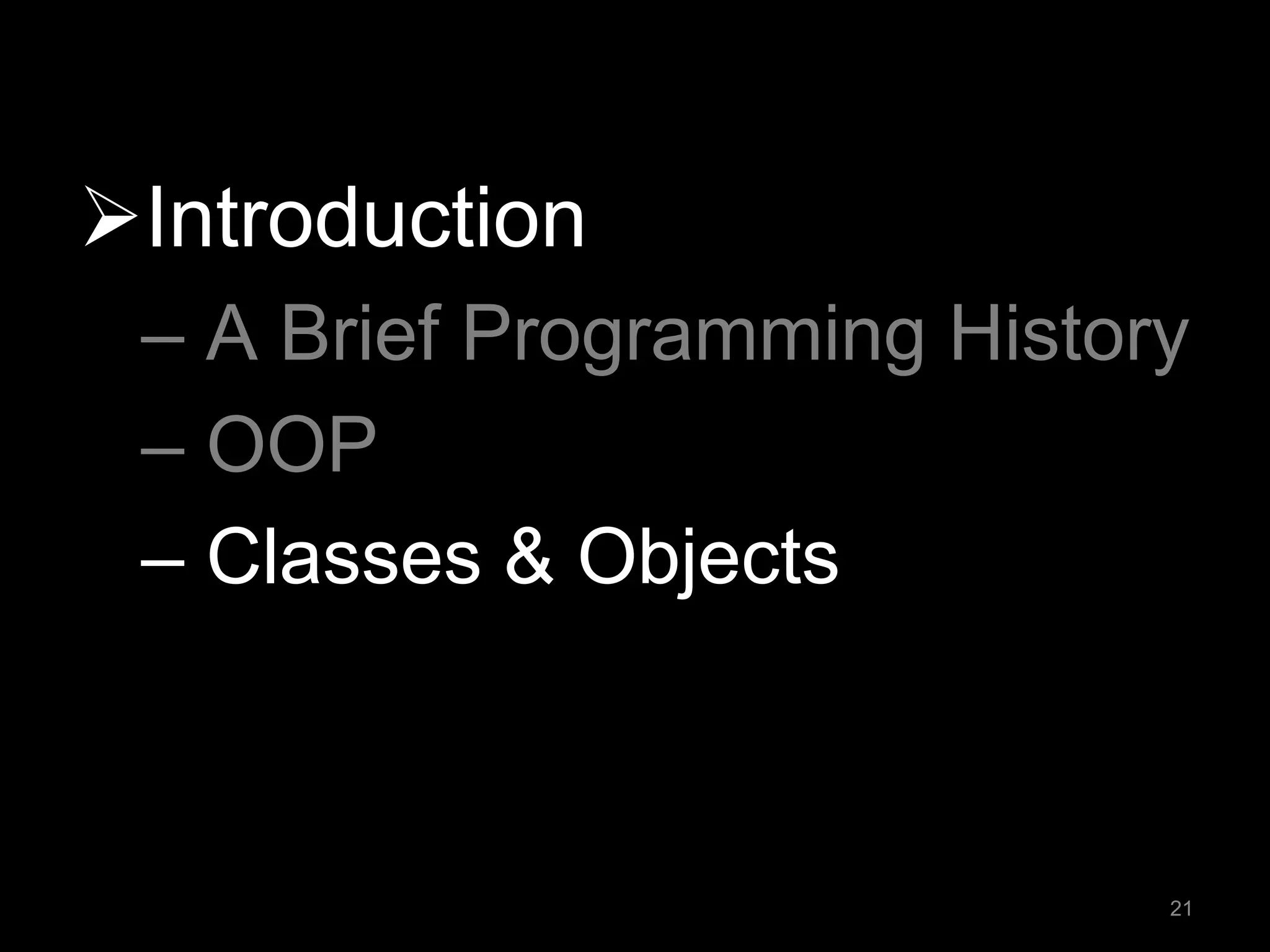Introduction to Object Oriented Programming | PPT