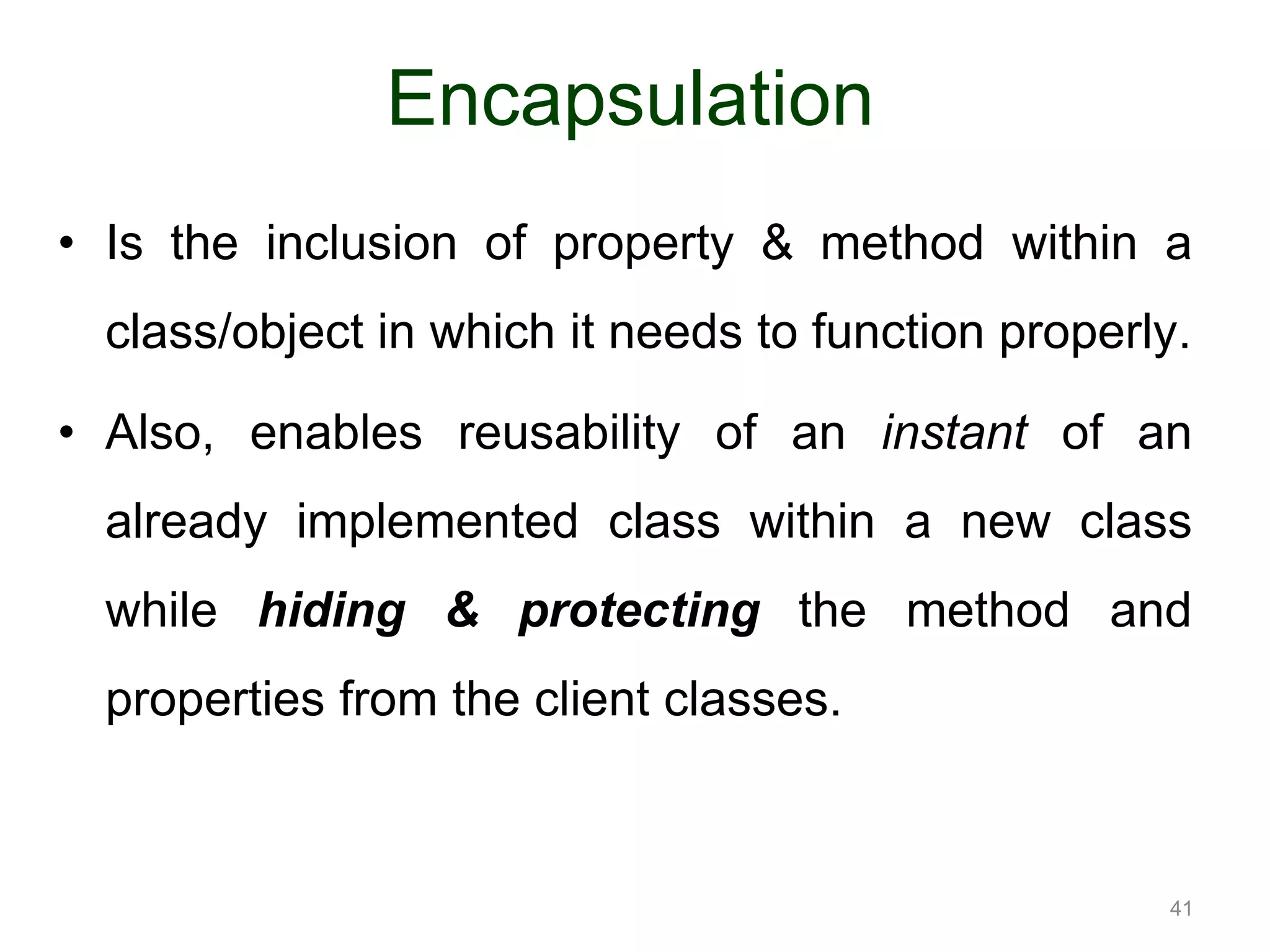 Introduction to Object Oriented Programming | PPT